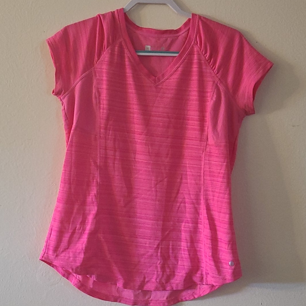Pink Short-sleeved Workout Shirt